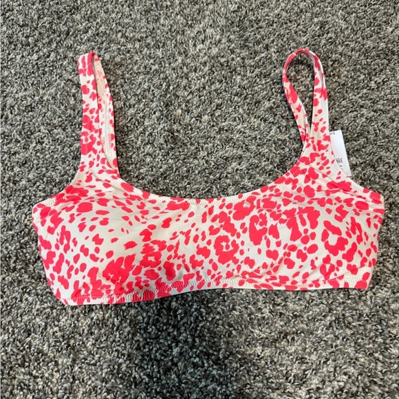 NWT! GAP Leopard Print Scoopneck Bikini Top - Size Large💎 - Picture 3 of 8